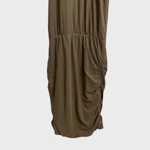 ALLSAINTS Toby Racerback Dress in Khaki Green Women's Size M Minimalist Grunge - Picture 13 of 16